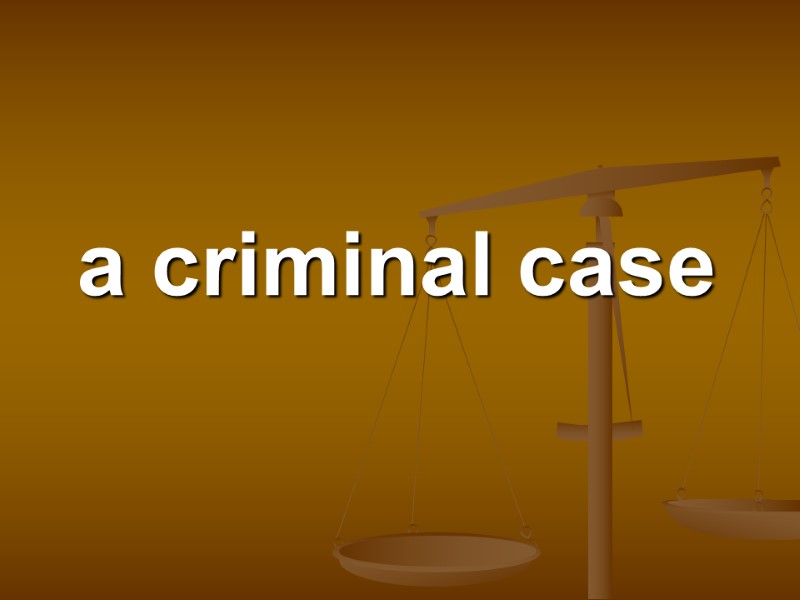 a criminal case